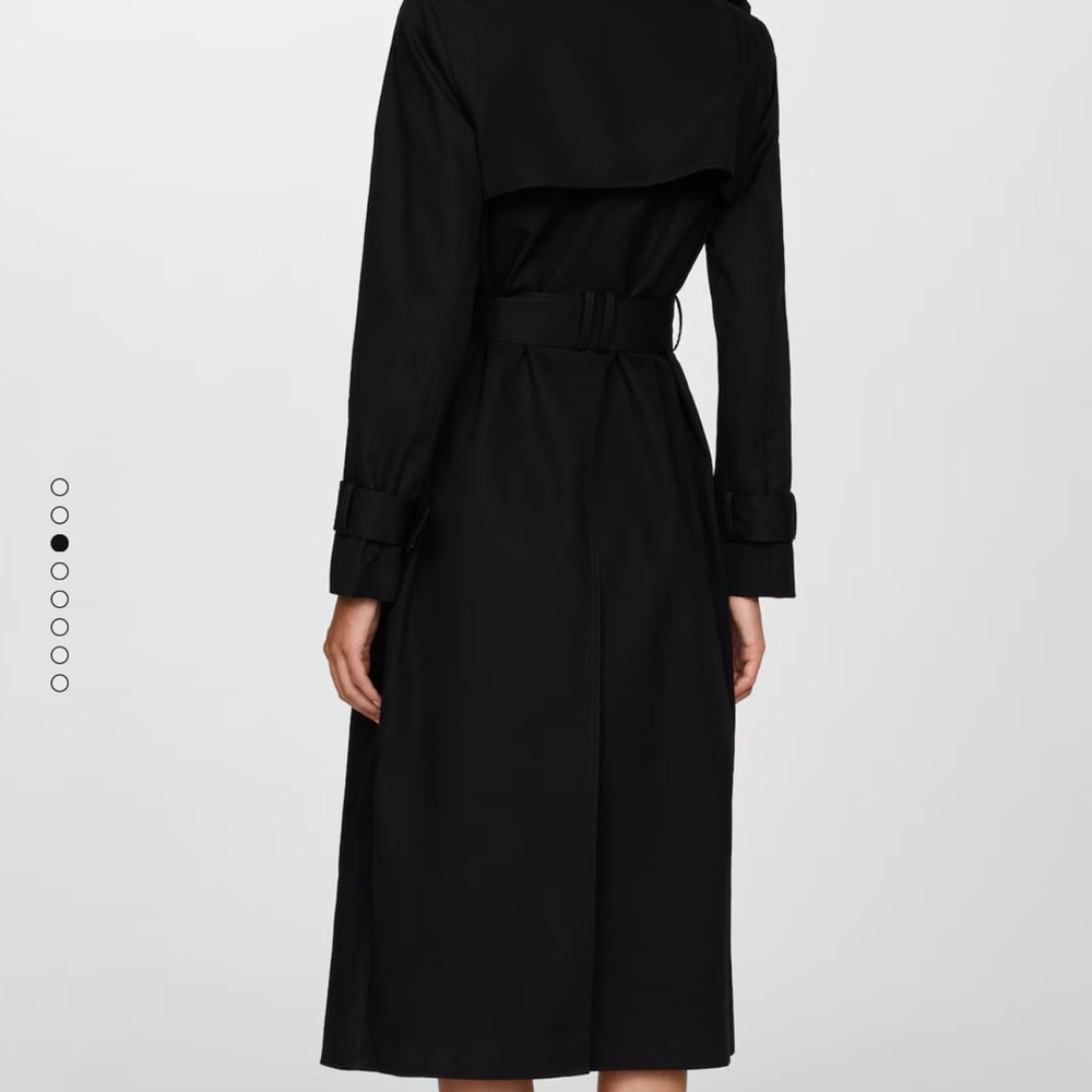 Mango Black Trench Coat - Picture 10 of 10